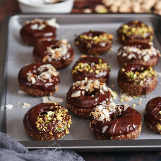 Raw Turkish delight doughnuts