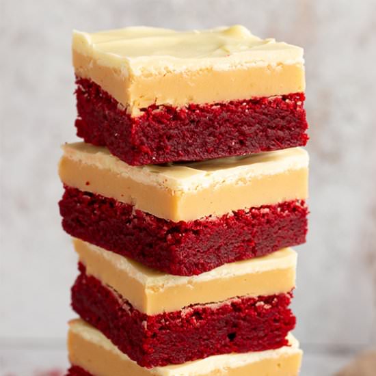 Red Velvet Millionaire Brownies