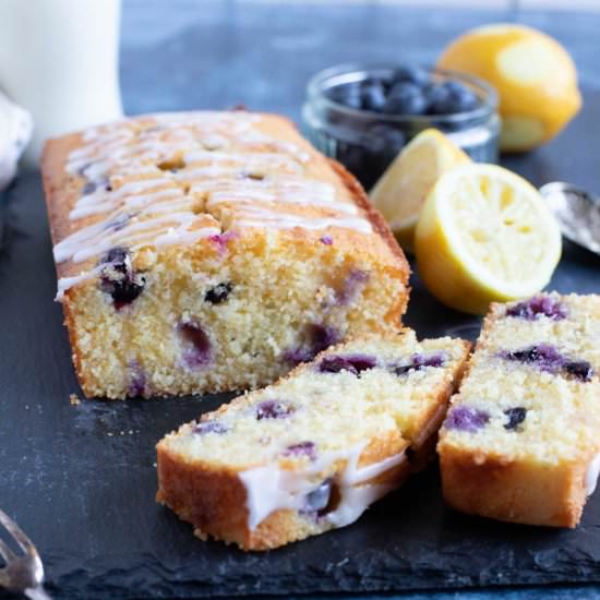 Lemon Blueberry Polenta Cake
