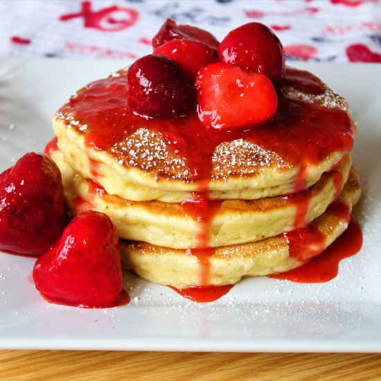 Strawberry Cheesecake Pancakes