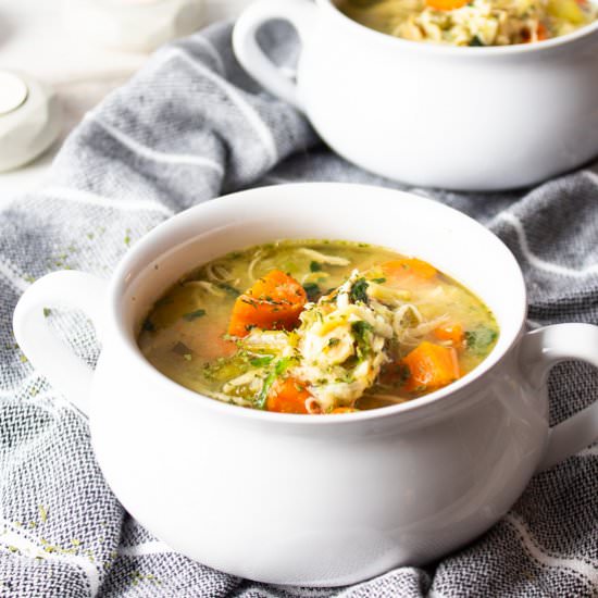 Hearty AIP Chicken Vegetable Soup