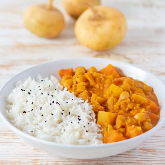 Red Lentil and Chickpea Curry