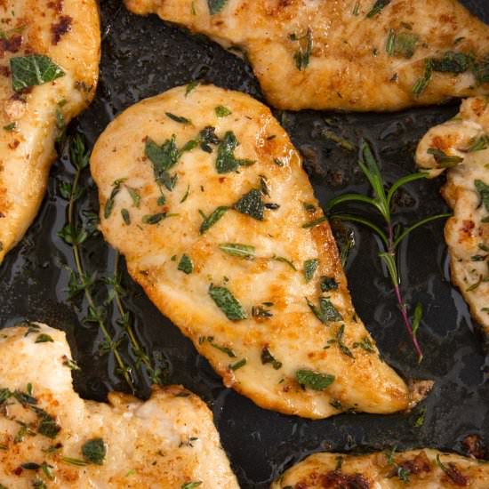 Brown Butter Heb Skillet Chicken