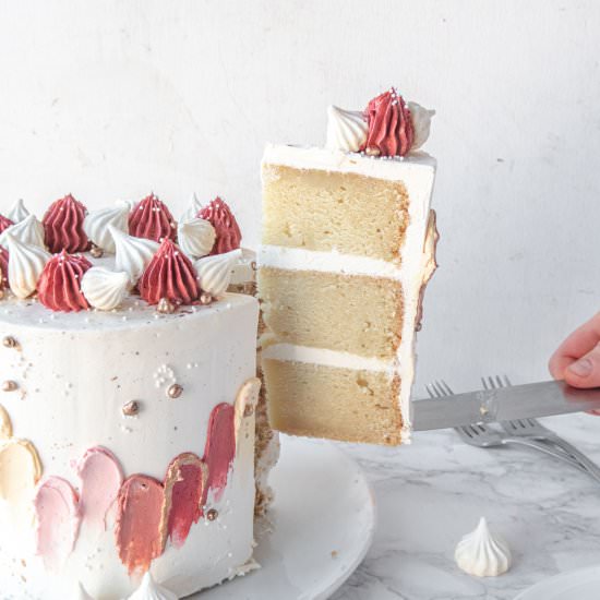 Moist and Tender Vegan Vanilla Cake