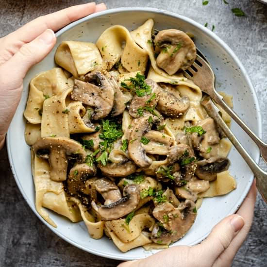 Creamy Mushroom Stroganoff