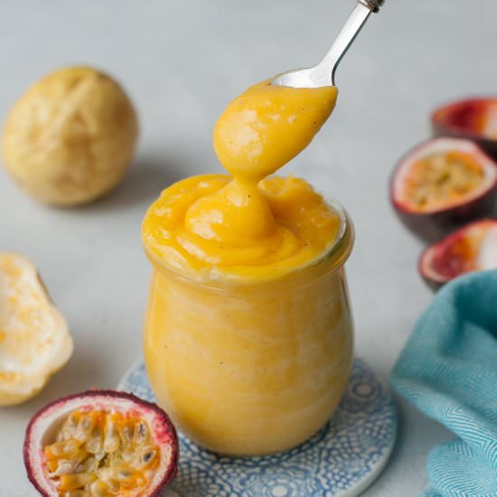 Passion fruit curd