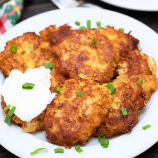 Loaded Mashed Potato Pancakes