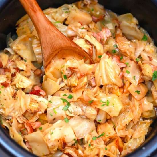 Slow Cooker Cabbage and Bacon