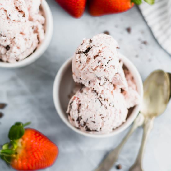 Strawberry Chocolate Chip Ice Cream