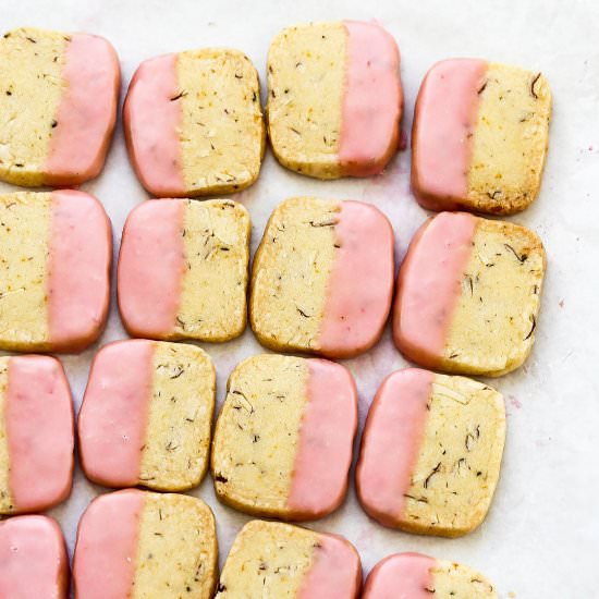 Blood Orange Shortbread Cookies