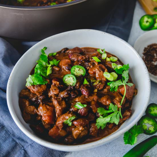 Chocolate Lamb Chili