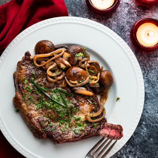 Cast Iron Ribeye & Bearnaise Butter