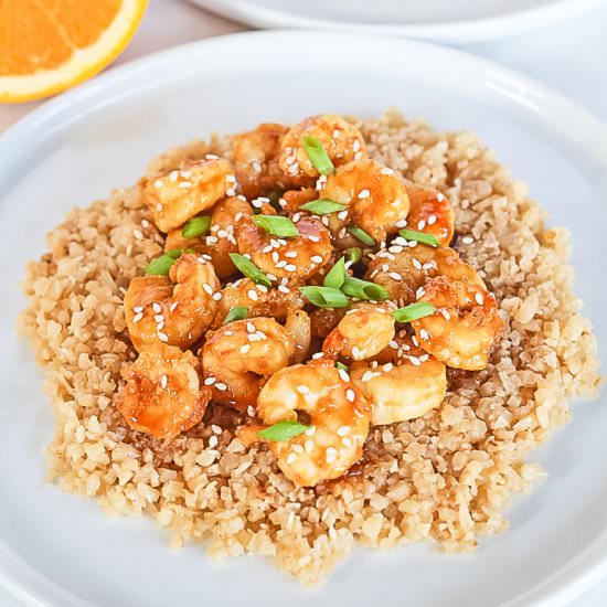 Orange Shrimp Cauliflower Rice