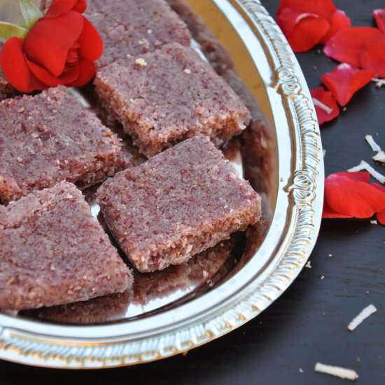 Coconut Rose Burfi
