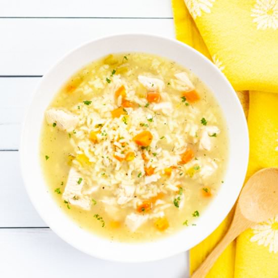Instant Pot Chicken and Rice Soup