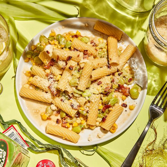 Corn + Lima alla Gricia