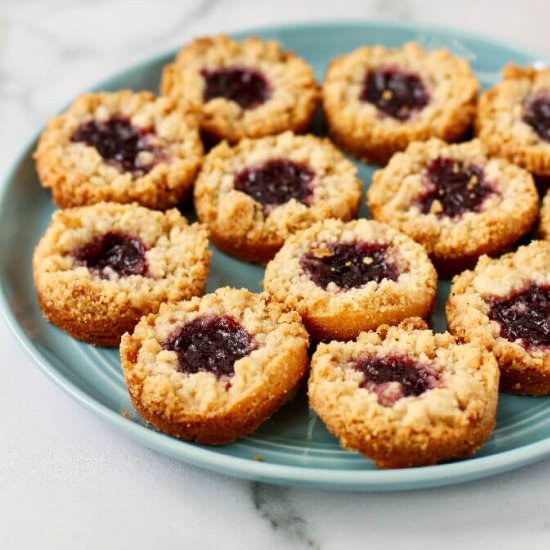 Shortbread Jam & Streusel Cookies