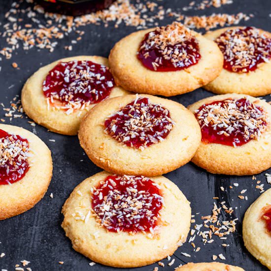 Vegan Strawberry Coconut Cookies