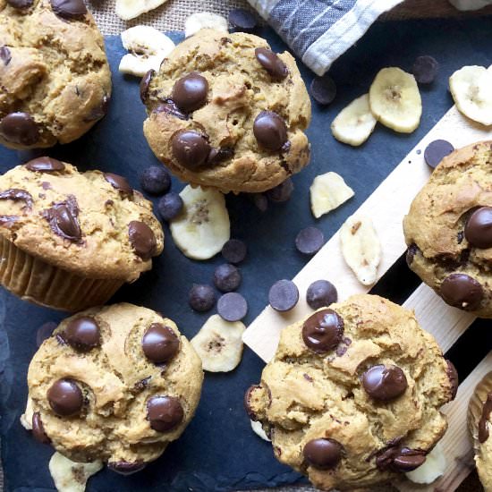 banana & pumpkin muffins