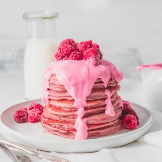Healthy Pink Pitaya Blender Pancake