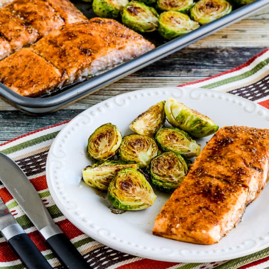 Roasted Brussels Sprouts and Salmon