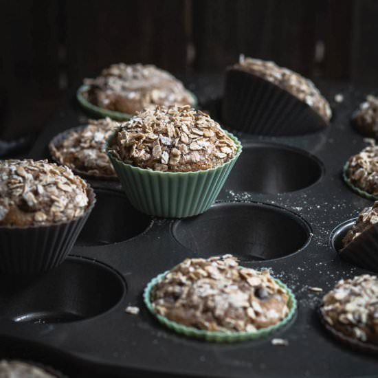 Zucchini Muffins w Chocolate Chips