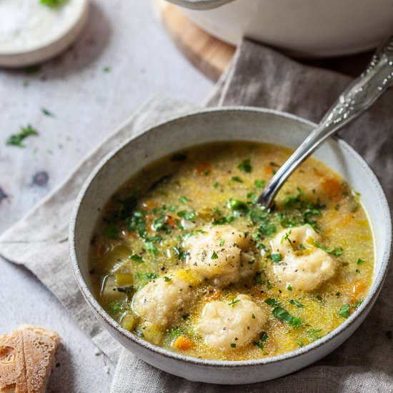 Vegetable Soup with Dumplings