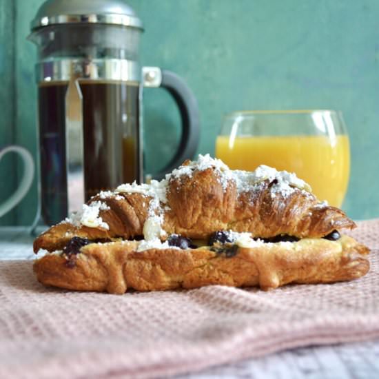Easy Blueberry Almond Croissants