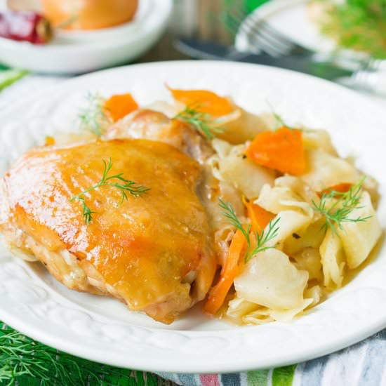 Chicken and Cabbage in a Bag