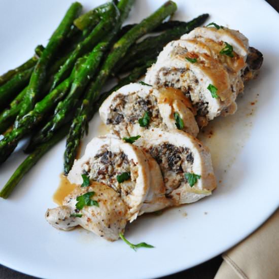 Mushroom and Herb Stuffed Chicken