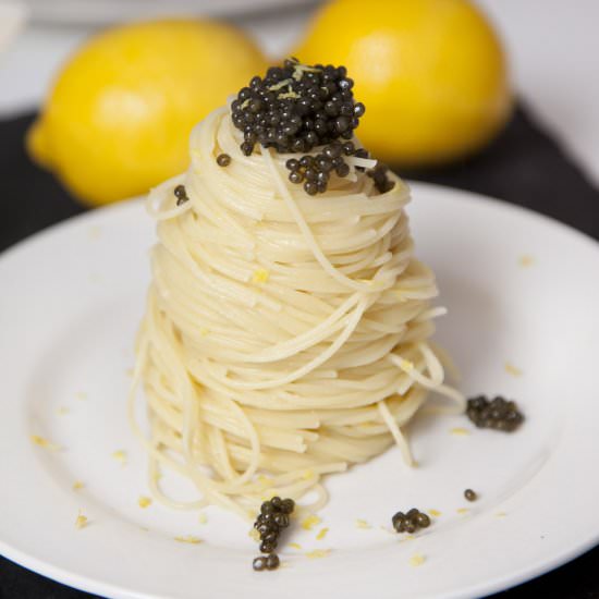 Lemon Cappellini with Caviar