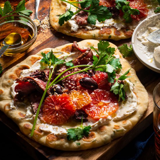 Garlic Labneh Flatbread
