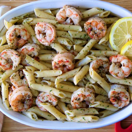 Shrimp Scampi Pasta (Without Wine!)