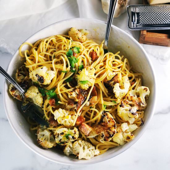 Carbonara with Cauliflower