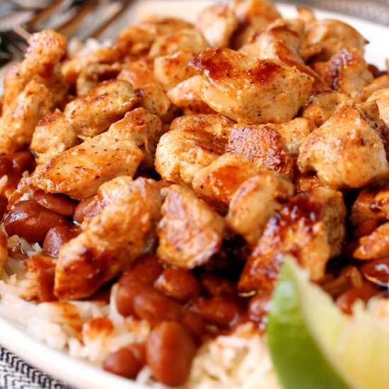 Spicy Chicken with Rice and Beans
