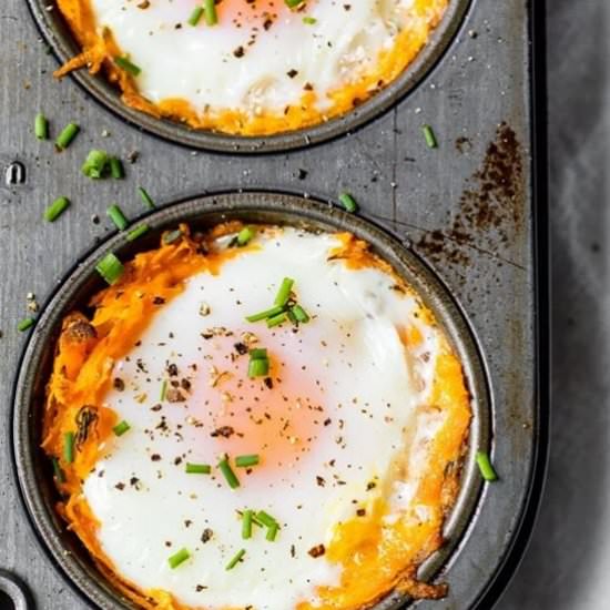 Baked Sweet Potato Egg Cups