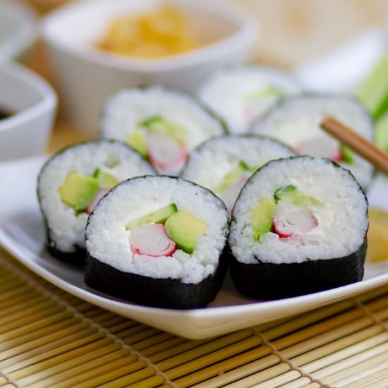 Homemade sushi