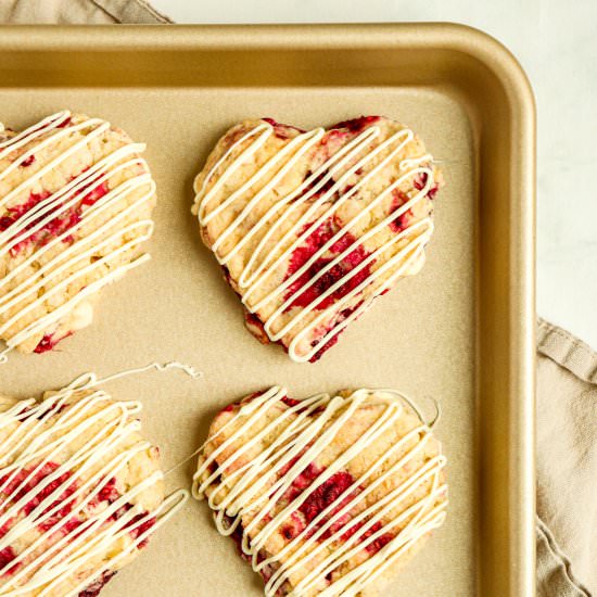 White Chocolate Raspberry Scones