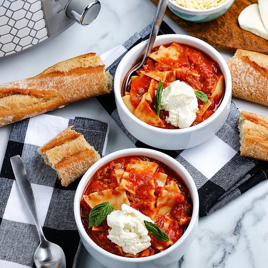 Crockpot Lasagna Soup