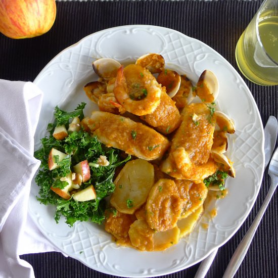 Hake with Cider Sauce