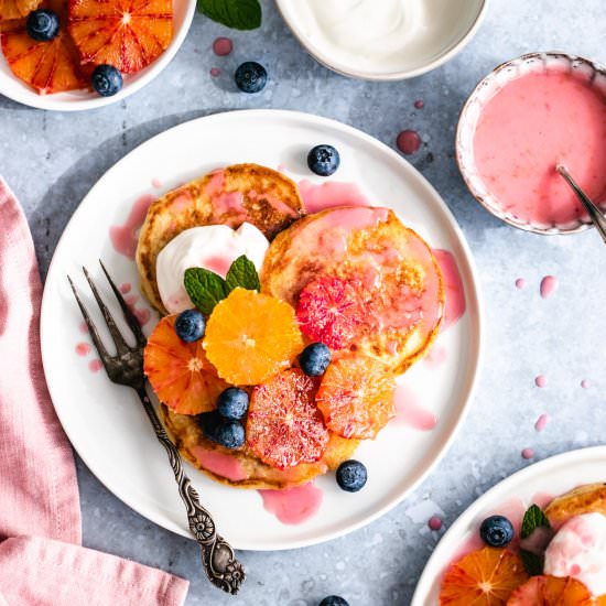 Blood Orange Vegan Pancakes