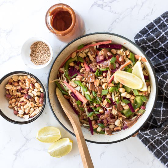 Vegan Thai Peanut Pasta Salad