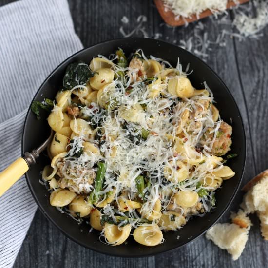 Pasta, Sausage and Broccoli Rabe