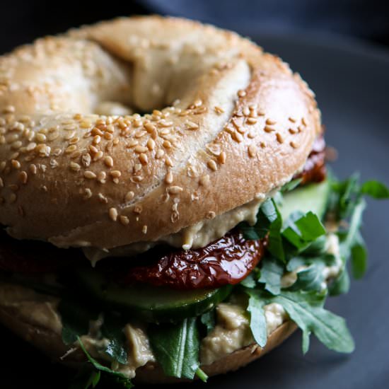 The Ultimate Vegan Bagel Sandwich