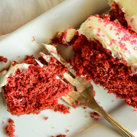 Red Velvet Sheet Cake