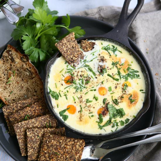 Creamy Baked Eggs