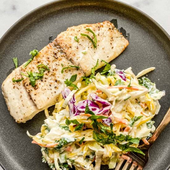 Barramundi with Mango Slaw