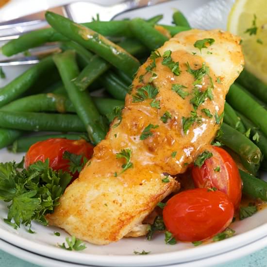 Pan Seared Halibut