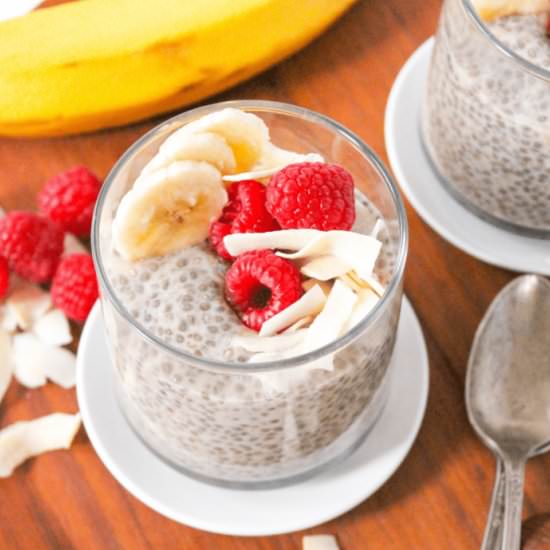 Coconut Banana Chia Pudding