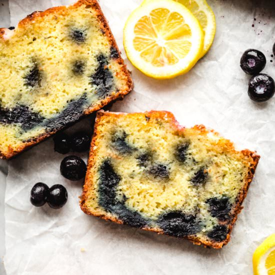 Lemon Blueberry Yogurt Loaf Cake
